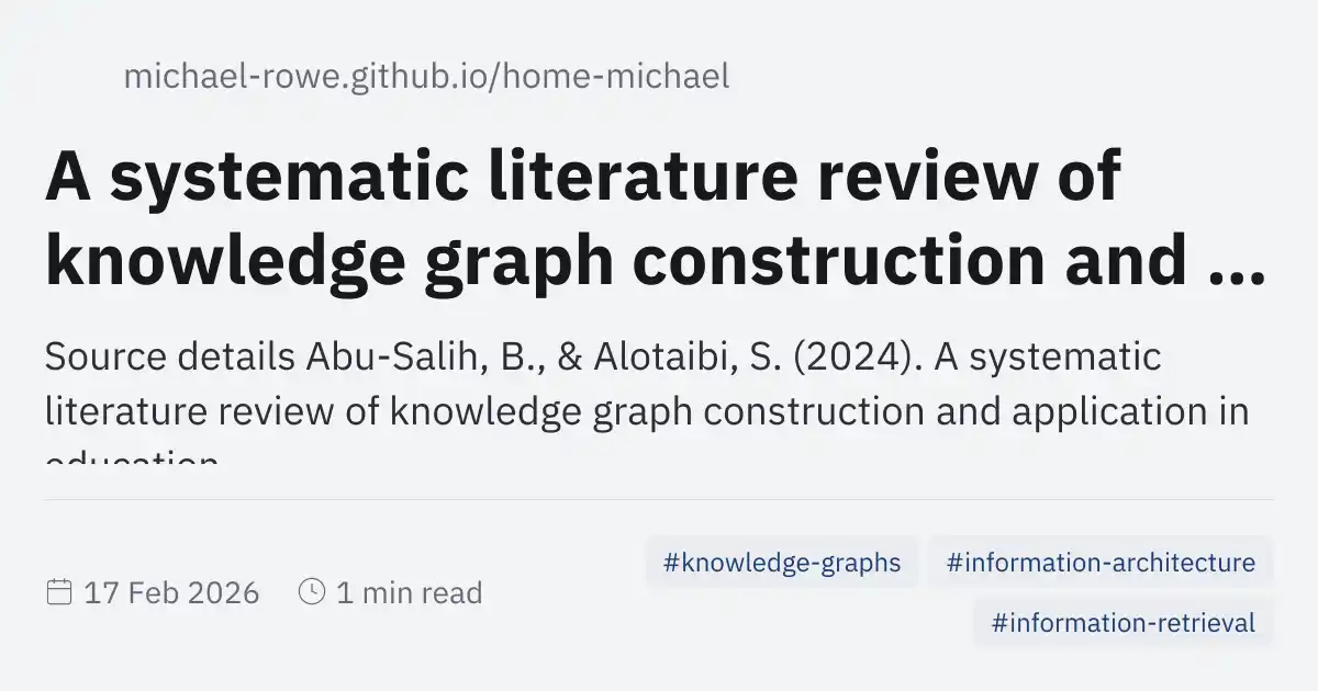 A systematic literature review of knowledge graph construction and ...