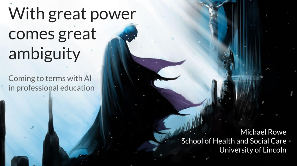 With great power comes great ambiguity — title slide