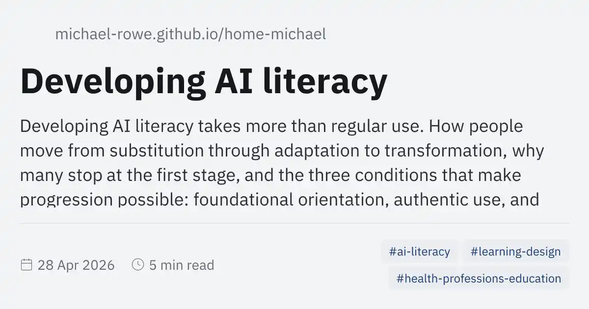 Developing AI literacy