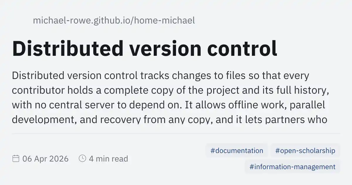Distributed version control