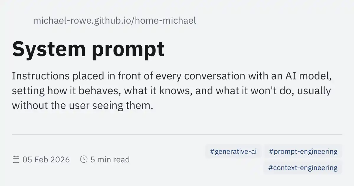 System prompt